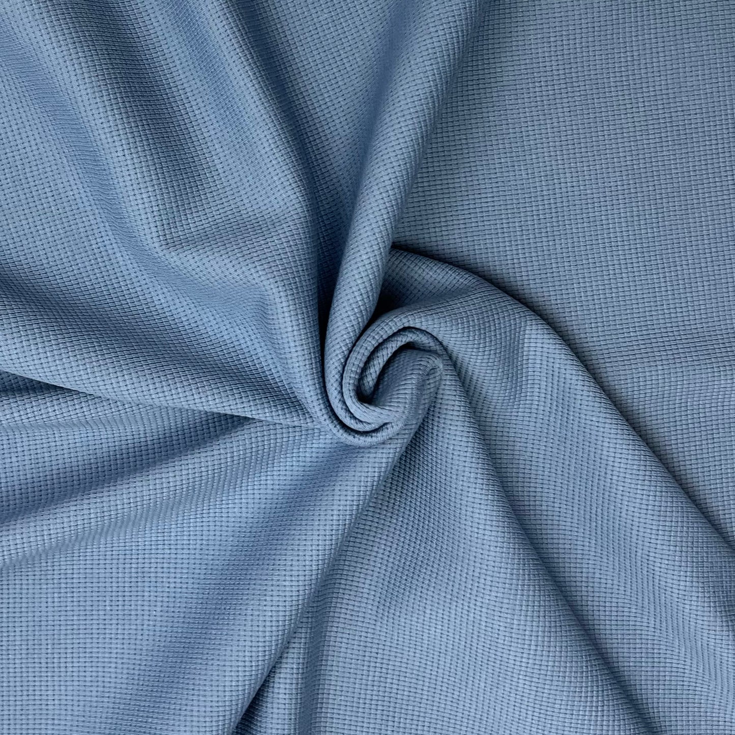 Waffeljersey rauchblau