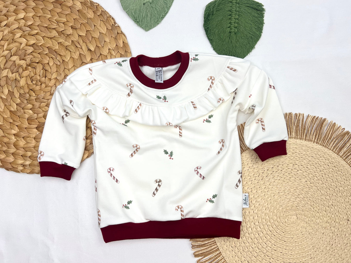 Rüschensweater Gr. 80